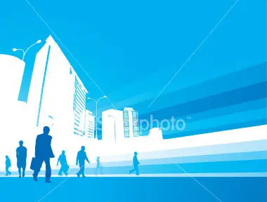Vector business city