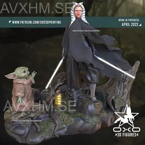 OXO3D - Ahsoka Tano and Baby Yoda