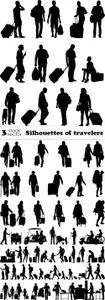 Vectors - Silhouettes of travelers
