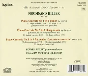 Howard Shelley, Tasmanian Symphony Orchestra - The Romantic Piano Concerto Vol. 45: Ferdinand Hiller: Piano Concertos (2008)