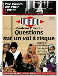 Libération, du Mercredi 01 Juillet 2009.