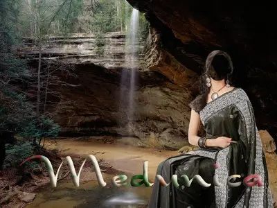 In the waterfall