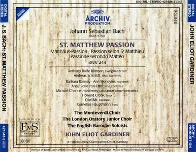 John Eliot Gardiner, The English Baroque Soloists, The Monteverdi Ch - J.S. Bach: Matthäus-Passion / St. Matthew Passion (1989)