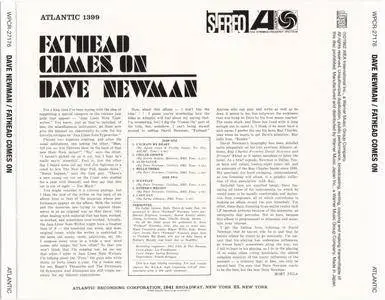 Dave Newman - Fathead Comes On (1961) {2012 Japan Jazz Best Collection 1000 Series 24bit Remaster WPCR-27176}