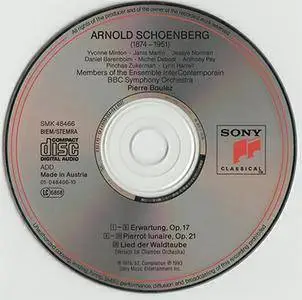 Arnold Schoenberg - Pierre Boulez - Lied der Waldtaube etc. (1993 reissue, Sony Classical # SMK 48466)