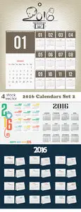 Vectors - 2016 Calendars Set 2