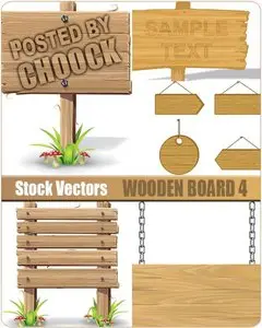 Wooden board 4 - Stock Vector