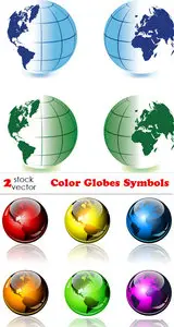Vectors - Color Globes Symbols