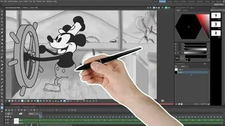 Creating a 2D Animated scene with OpenToonz (FREE Software)