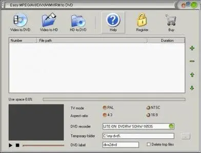 EtherSoft Easy MPEG/AVI/DIVX/WMV/RM to DVD 1.8.4