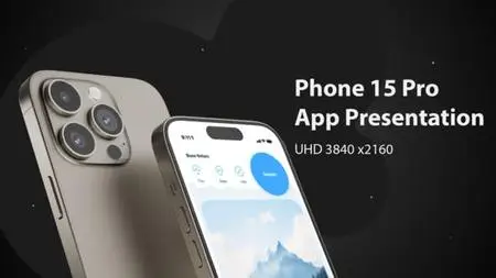 Phone 15 Pro App Presentation Mockup 48294247