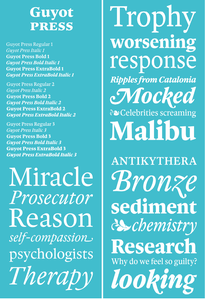 Guyot Press Font Family