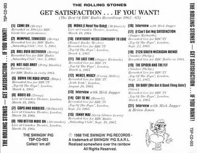 The Rolling Stones - Get Satisfaction...If You Want! (1988) {The Swingin' Pig} **[RE-UP]**