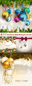 Vectors - Christmas Balls Backgrounds Set