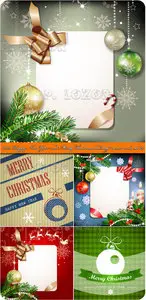 2013 Happy New Year and Merry Christmas holiday vector backgrounds set 24