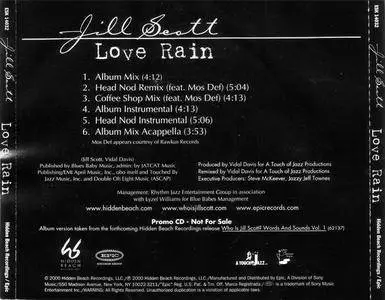 Jill Scott - Love Rain (US promo CD5) (2000) {Hidden Beach Recordings/Epic} **[RE-UP]**