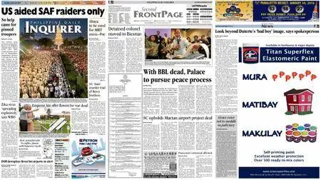 Philippine Daily Inquirer – January 30, 2016