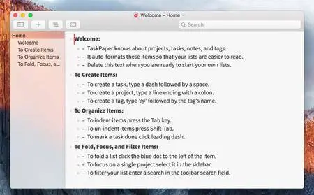 TaskPaper 3.7 Mac OS X