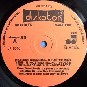 Safet Isovic - Malenim Sokakom (1980) Diskoton LP 8010 - Vinyl Rip  24bit/96kHz