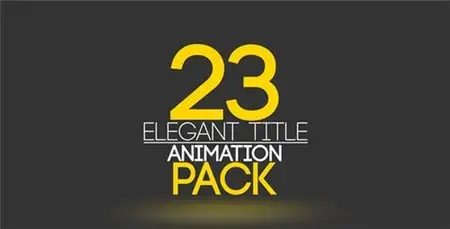 23 Elegant Title Animation - After Effects Project (Videohive)
