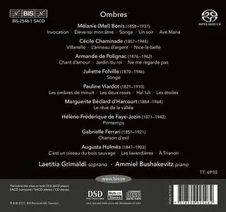 Laetitia Grimaldi, Ammiel Bushakevitz - Ombres: Women Composers of La Belle Époque (2021)