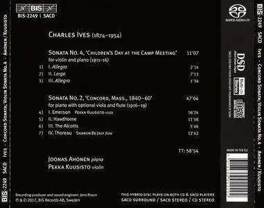 Joonas Ahonen, Pekka Kuusisto - Charles Ives: Piano Sonata No.2 'Concord' & Violin Sonata No.4 (2017)