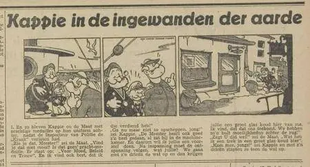 Kranten Strips 00 Kappie V013 Kappie In De Ingewanden Der Aarde Prov Zeeuwse Courant 1949