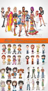 People - children woman man vector