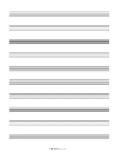 10-Stave paper, for parts or lead sheets