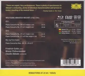 Friedrich Gulda, Claudio Abbado, Wiener Philharmoniker - Wolfgang Amadeus Mozart: Piano Concertos 20, 21, 25 & 27 (2020)