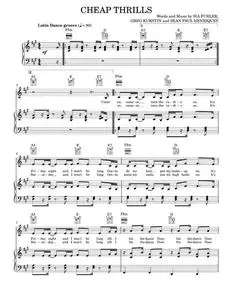 Cheap Thrills - Sean Paul, Sia, Sia feat. Sean Paul (Piano-Vocal-Guitar)