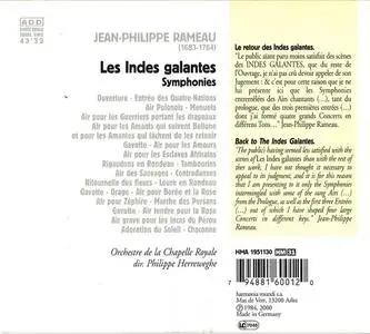 Orchestre de la Chapelle Royale, Philippe Herreweghe - Rameau: Les Indes Galantes (2000)