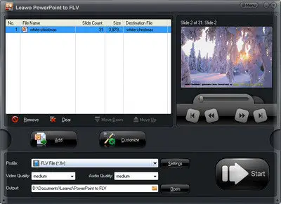 Leawo PowerPoint to FLV 2.2.0.55 