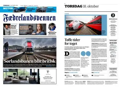Fædrelandsvennen – 18. oktober 2018