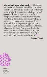 Marta Dassù, "Mondo privato e altre storie. Taccuino poco diplomatico"