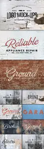 CreativeMarket - 12 Vintage Logo Mock-ups