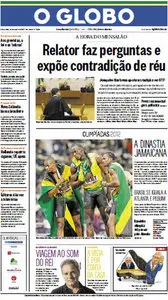 Jornal O Globo - 10 de agosto de 2012 - Sexta