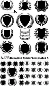 Vectors - Heraldic Signs Templates 3