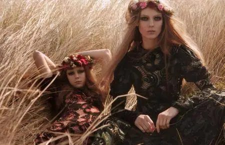 Kati Nescher and Natalie Westling by Mikael Jansson for Vogue China July 2014