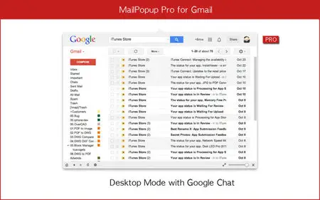 MailPopup Pro for Gmail v1.0 Mac OS X