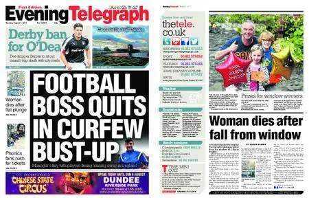 Evening Telegraph First Edition – August 01, 2017
