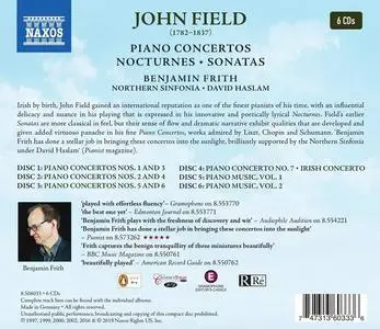 Benjamin Frith, David Haslam, Northern Sinfonia - John Field: Piano Concertos, Nocturnes, Sonatas [6CDs] (2019)