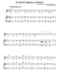 It Don't Mean A Thing (If It Ain't Got That Swing) - Duke Ellington, Nina Simone (Piano Vocal)