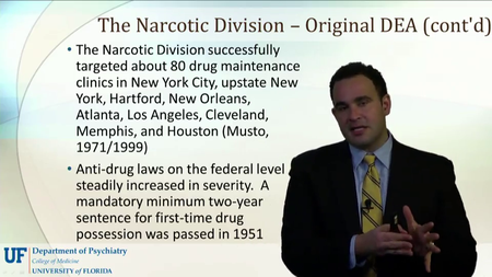 University of Florida - The American Disease: Drugs and Drug Control in the USA