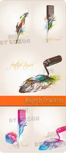 Objects feathers