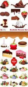 Vectors - Realistic Sweets Set