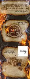 GraphicRiver Burnt Paper with Fire Effects Photoshop Creator
