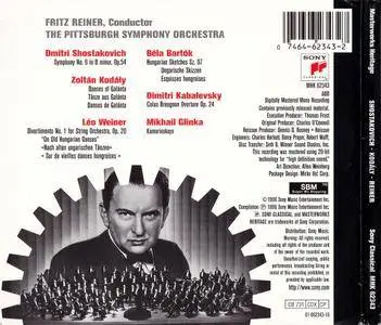 Fritz Reiner, Pittsburgh SO - Shostakovich: Symphony No 6; Kodaly: Dances of Galánta; Weiner; Bartok; Kabalevsky; Glinka (1996)