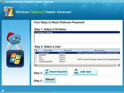 Asunsoft Windows Password Geeker Advanced 4.1