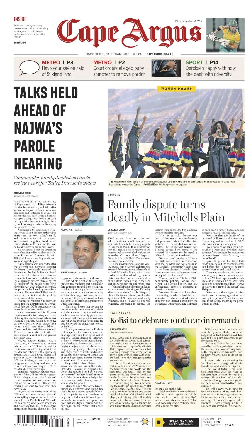 Cape Argus - 7 November 2025